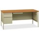 Lorell Fortress Series Left-Pedestal Desk - For - Table TopRectangle Top x 66" Table Top Width x 30" Table Top Depth x 1.12" Tab