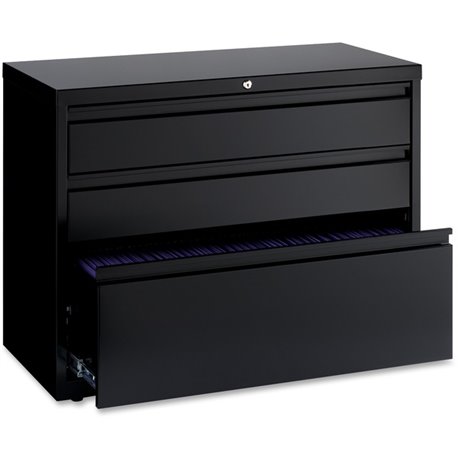 Lorell 36" Box/Box/File Lateral File Cabinet - 36" x 18.6" x 28" - 3 x Drawer(s) for Box, File - A4, Legal, Letter - Lateral - H