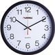 Lorell 12-1/2" Slimline Wall Clock - Analog - Quartz - Black - Modern Style