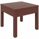 Lorell Occasional Corner Table - For - Table TopSquare Top - Square Leg Base - 24" Table Top Length x 24" Table Top Width x 1" T