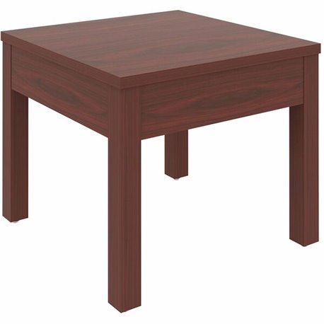 Lorell Occasional Corner Table - For - Table TopSquare Top - Square Leg Base - 24" Table Top Length x 24" Table Top Width x 1" T