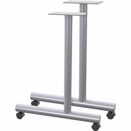 Lorell Training Table C-Leg Table Base with 2" Casters - Metallic Silver C-leg Base - 27" Height x 1.50" Width x 22" Depth - 1 /