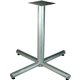 Lorell Hospitality Cafe-Height Table X-Leg Base - Metallic Silver X-shaped Base - 30" Height x 36" Width x 36" Depth - Assembly 