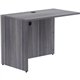 Lorell Essentials Series Return Shell - 42" x 24"29.5" , 1" Top - Laminate, Weathered Charcoal Table Top - Modesty Panel