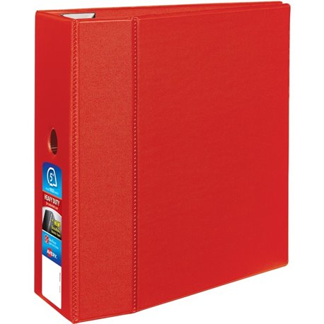 Avery Heavy-Duty Red 5" Binder (79586) - Avery Heavy-Duty 3 Ring Binder, 5" One Touch EZD Rings, 2.3/4.8" Spine, 1 Red Binder (7