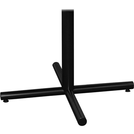 Lorell Hospitality Cafe-Height Table X-Leg Base - Black X-shaped Base - 27.50" Height x 36" Width x 36" Depth - Training - Assem