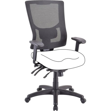 Lorell Conjure Executive Mesh High-back Chair Frame - Black - 1 Each