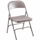 Lorell Folding Chairs - Beige Steel Seat - Beige Steel Frame - 4 / Carton