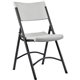 Lorell Heavy-duty Blow-Molded Folding Chairs - Light Gray Polyethylene Seat - Light Gray Polyethylene Back - Dark Gray Steel Fra