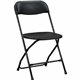 Lorell Injection-molded Folding Chairs - X-Style Base - Black - Plastic - 4 / Carton