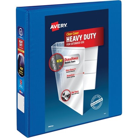 Avery DuraHinge Ring Binder - 1 1/2" Binder Capacity - Letter - 8 1/2" x 11" Sheet Size - 375 Sheet Capacity - Slant Ring Fasten