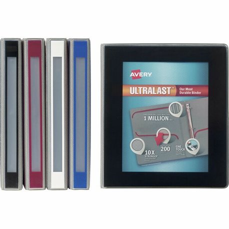 Avery Ultralast Binder - 1" Binder Capacity - Letter - 8 1/2" x 11" Sheet Size - 275 Sheet Capacity - Slant Ring Fastener(s) - 2