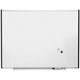 Lorell Signature Series Magnetic Dry-erase Markerboard - 48" (4 ft) Width x 36" (3 ft) Height - Porcelain Surface - Silver, Ebon