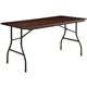 Lorell Economy Folding Table - Melamine Rectangle Top - 500 lb Capacity - 60" Table Top Length x 30" Table Top Width x 0.63" Tab