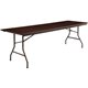 Lorell Economy Folding Table - Melamine Rectangle Top - 500 lb Capacity - 96" Table Top Length x 30" Table Top Width x 0.63" Tab