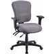 Lorell Accord Series Mid-Back Task Chair - Gray Polyester Seat - Black Frame - 1 Each