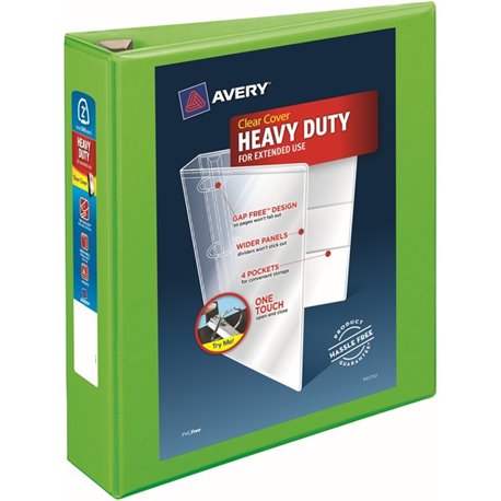 Avery Heavy-Duty View Binders - Locking One Touch EZD Rings - 2" Binder Capacity - Letter - 8 1/2" x 11" Sheet Size - 540 Sheet 