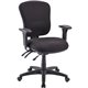 Lorell Accord Series Mid-Back Task Chair - Black Polyester Seat - Black Frame - 1 Each