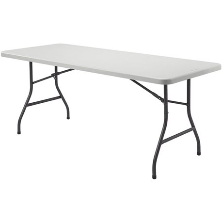 Lorell Ultra-Lite Banquet Table - For - Table TopLight Gray Rectangle Top - Dark Gray Base - 600 lb Capacity x 96" Table Top Wid