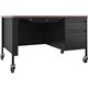 Lorell Fortress Series 48" Mobile Right-Pedestal Teachers Desk - 48" x 30"29.5" - Box, File Drawer(s) - Single Pedestal on Right