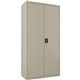 Lorell Fortress Series Wardrobe Cabinet - 18" x 36" x 72" - 2 x Door(s) - Locking Door - Putty - Steel - Recycled