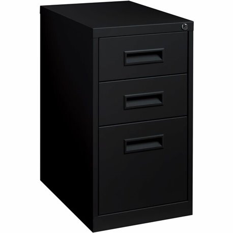 Lorell 22" Box/Box/File Mobile File Cabinet with Recessed Pull - 15" x 22" x 27.8" - 3 x Drawer(s) for Box, File - Letter - Secu