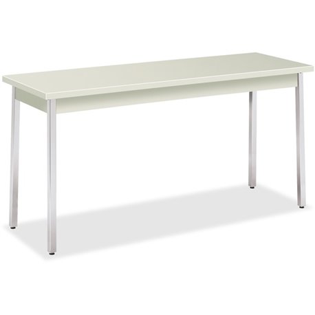 HON Utility Table, 60"W x 20"D - Natural Rectangle Top - Chrome Four Leg Base - 4 Legs x 60" Table Top Width x 20" Table Top Dep