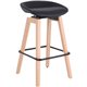 Lorell Modern Low-Back Stool - Low Back - Black - 1 Each