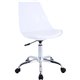 Lorell PVC Shell Task Chair - Plastic, Polyurethane Seat - Chrome Frame - 5-star Base - White - 1 Each