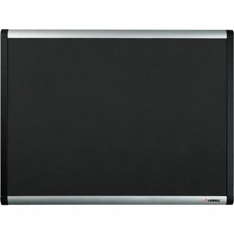 Lorell Mesh Bulletin Board - 48" Height x 72" Width - Fabric Surface - Black Anodized Aluminum Frame - 1 Each