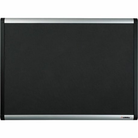Lorell Mesh Bulletin Board - 36" Height x 48" Width - Fabric Surface - Black Anodized Aluminum Frame - 1 Each