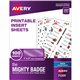 The Mighty Badge The Mighty Badge Printable Insert Sheets, 100 Clear Inserts, Inkjet - 1" x 3" - 100 / Pack - Printable, Non-adh