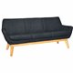 Lorell Quintessence Collection Sofa - 19.8" x 73.3"32.8" - Finish: Black