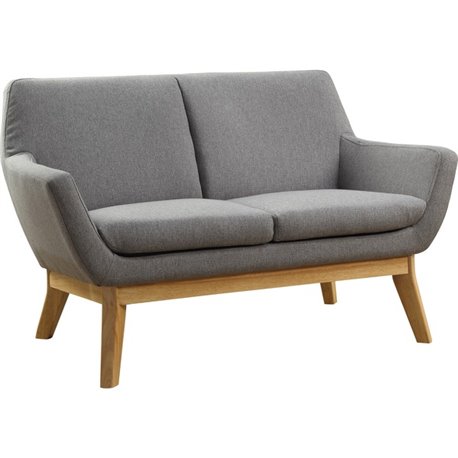 Lorell Quintessence Collection Loveseat - 53.1" x 19.8"32.8" - Finish: Gray