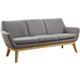 Lorell Quintessence Collection Sofa - 19.8" x 73.3"32.8" - Finish: Gray