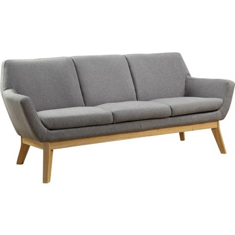 Lorell Quintessence Collection Sofa - 19.8" x 73.3"32.8" - Finish: Gray