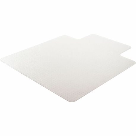 Lorell Plush-pile Wide-Lip Chairmat - Carpeted Floor - 60" Length x 46" Width x 0.173" Thickness - Lip Size 12" Length x 25" Wid