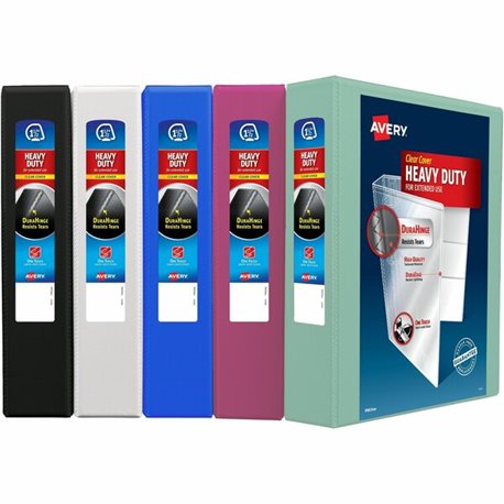 Avery Heavy-Duty View Binder - 1 1/2" Binder Capacity - Letter - 8 1/2" x 11" Sheet Size - 375 Sheet Capacity - Slant Ring Faste