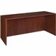 Lorell Essentials Series Credenza Shell - 59" x 23.6" x 1" x 29.5" - Finish: Laminate, Mahogany - Grommet, Durable, Adjustable F