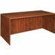 Lorell Essentials Series Rectangular Desk Shell - 66.1" x 29.5" x 29.5" - Finish: Cherry, Laminate - Grommet, Modesty Panel