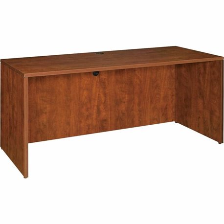 Lorell Essentials Series Credenza Shell - 70.9" x 23.6" x 29.5" - Finish: Cherry, Laminate - Grommet