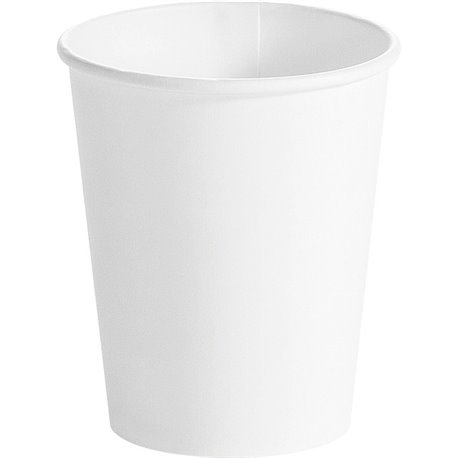 Huhtamaki 8 oz Single-Wall Hot Cups - 50.0 / Bag - 20 / Carton - White - Paper, Polystyrene, Paperboard - Hot Drink, Beverage - 