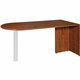 Lorell Essentials Peninsula Desk Box 1/2 - 30" x 66" x 29.5" - Finish: Cherry, Laminate