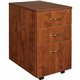 Lorell Essentials Series Box/Box/File Mobile File Cabinet - 15.8" x 22" x 1" x 28.4" - 3 x Box, File Drawer(s) - Finish: Cherry,