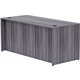 Lorell Essentials Series Rectangular Desk Shell - 66" x 30"29.5" , 1" Top - Laminate, Weathered Charcoal Table Top - Grommet