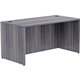 Lorell Essentials Series Rectangular Desk Shell - 60" x 30"29.5" , 1" Top - Laminate, Weathered Charcoal Table Top - Grommet