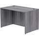 Lorell Essentials Series Rectangular Desk Shell - 48" x 30"29.5" , 1" Top - Laminate, Weathered Charcoal Table Top - Grommet