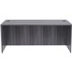 Lorell Essentials Series Rectangular Desk Shell - 72" x 36"29.5" , 1" Top - Laminate, Weathered Charcoal Table Top - Grommet