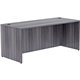 Lorell Essentials Series Rectangular Desk Shell - 72" x 30"29.5" , 1" Top - Laminate, Weathered Charcoal Table Top - Grommet