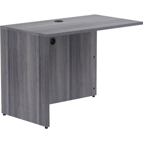 Lorell Essentials Series Return Shell - 42" x 24"29.5" , 1" Top - Laminate, Weathered Charcoal Table Top - Modesty Panel